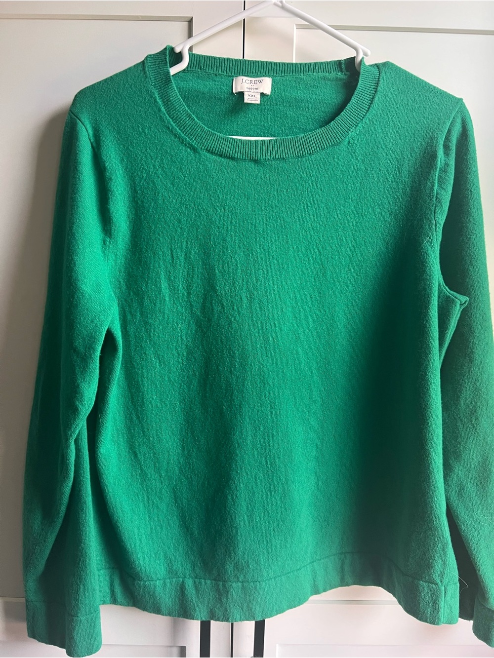 J. Crew Crewneck Sweater in Bright Emerald Green